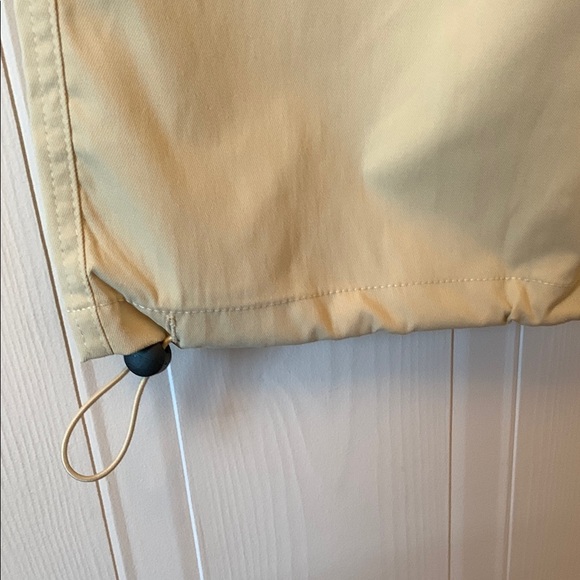 Cream Wide Leg Pants with Elastic Waistband and Relaxed Fit - Picture 6 of 7